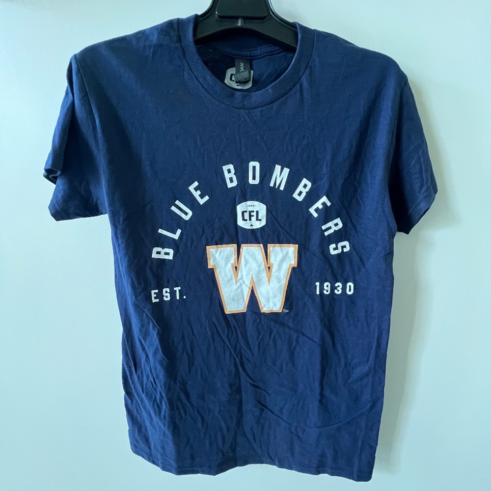 NWOT: CFL Winnipeg Blue Bombers T Shirt 'Ladies S'